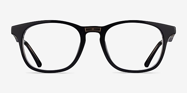 Casting Black Gold Acetate Eyeglass Frames