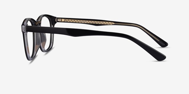 Casting Black Gold AcetateEyeglass Frames from EyeBuyDirect, Side View