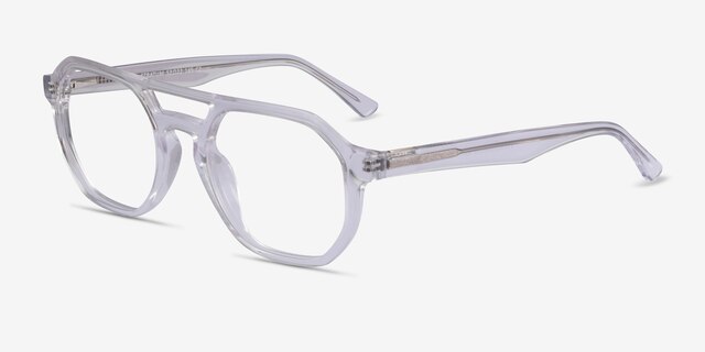 Stratum Clear AcetateEyeglass Frames from EyeBuyDirect, Angle View