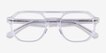 Stratum Clear AcetateEyeglass Frames from EyeBuyDirect, Closed View