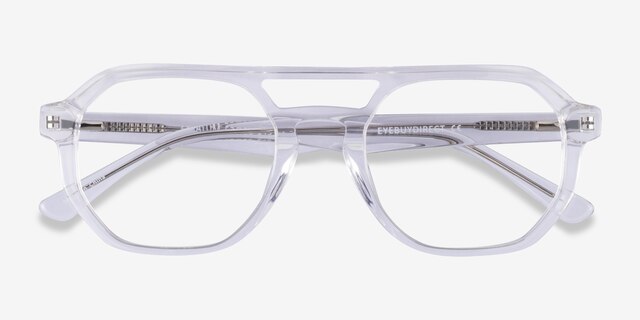 Stratum Clear AcetateEyeglass Frames from EyeBuyDirect, Closed View