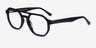 Stratum Black AcetateEyeglass Frames from EyeBuyDirect, Angle View