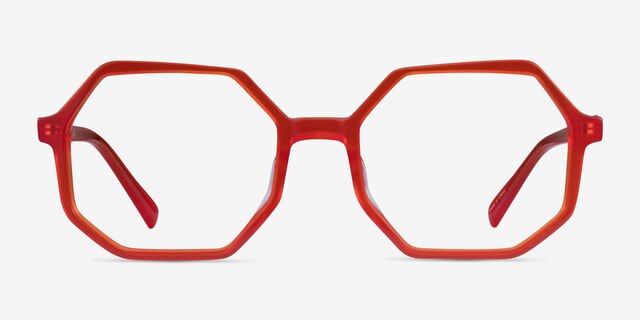 Glister Iridescent Red AcetateEyeglass Frames from EyeBuyDirect, Front View