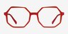 Glister Iridescent Red AcetateEyeglass Frames from EyeBuyDirect, Front View