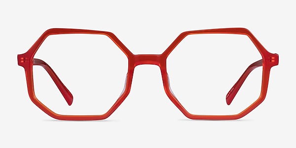 Glister Iridescent Red Acétate Montures de lunettes de vue