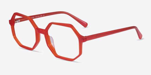 Glister Iridescent Red AcetateEyeglass Frames from EyeBuyDirect, Angle View