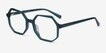 Glister Iridescent Dark Green AcetateEyeglass Frames from EyeBuyDirect, Angle View