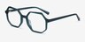 Glister Iridescent Dark Green AcetateEyeglass Frames from EyeBuyDirect, Angle View