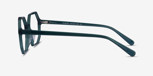 Glister Iridescent Dark Green AcetateEyeglass Frames from EyeBuyDirect, Side View