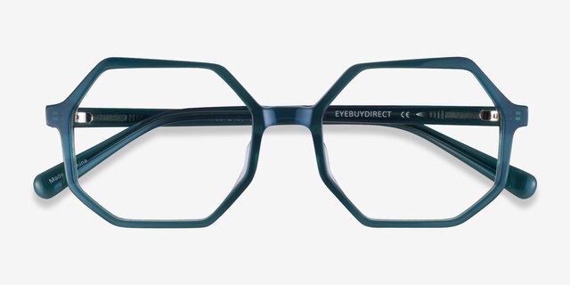 Glister Iridescent Dark Green AcetateEyeglass Frames from EyeBuyDirect, Closed View
