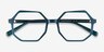 Glister Iridescent Dark Green AcetateEyeglass Frames from EyeBuyDirect, Closed View