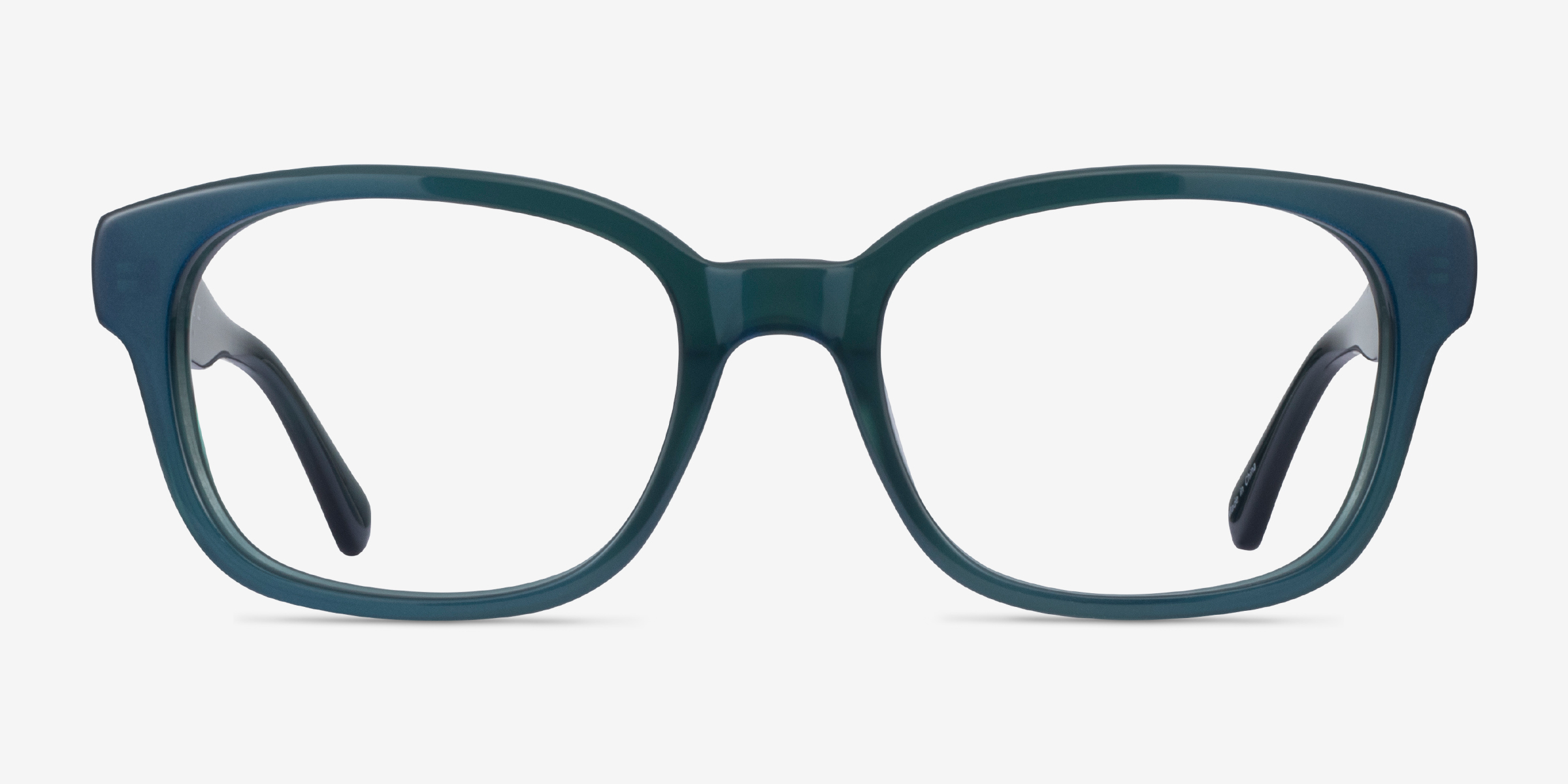 Neon Rectangle Iridescent Dark Green Glasses for Women | Eyebuydirect