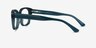 Neon Iridescent Dark Green AcetateEyeglass Frames from EyeBuyDirect, Side View