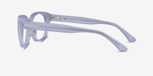 Neon Iridescent Clear AcétateMontures de lunettes de vue d'EyeBuyDirect, Vue de Côté