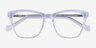 Luminescence Iridescent Clear AcetateEyeglass Frames from EyeBuyDirect, Closed View