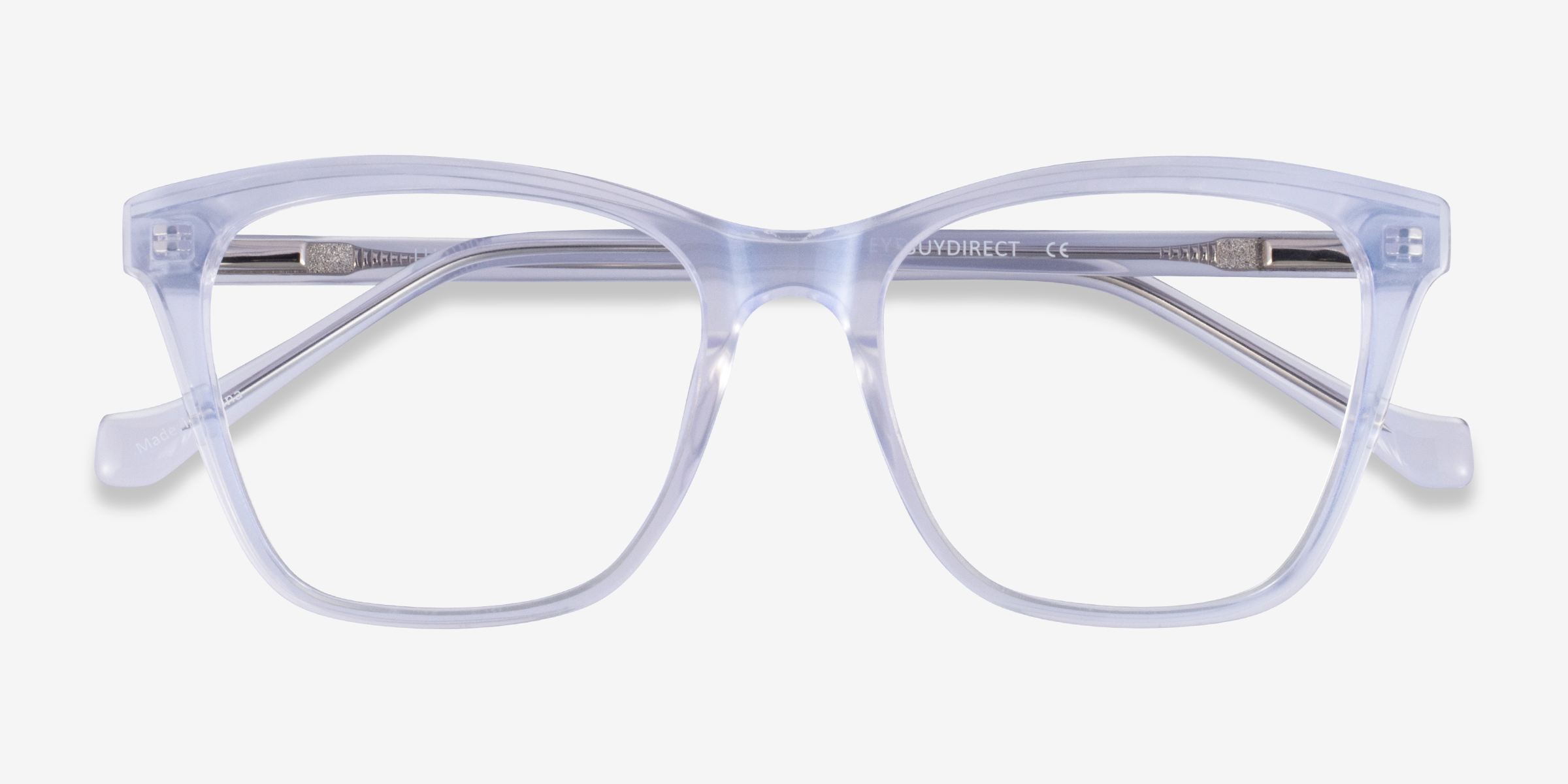 Luminescence - Cat Eye Iridescent Clear Frame Glasses For Women ...