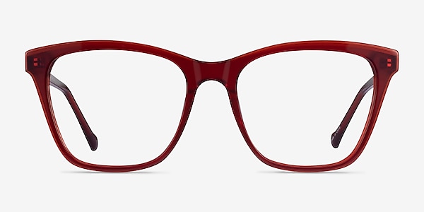 Luminescence Iridescent Red Acetate Eyeglass Frames