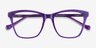 Luminescence Iridescent Purple AcetateEyeglass Frames from EyeBuyDirect, Closed View