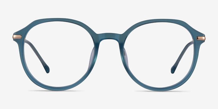Original Iridescent Blue Acetate Eyeglass Frames from EyeBuyDirect