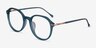 Original Iridescent Blue AcetateEyeglass Frames from EyeBuyDirect, Angle View