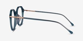 Original Iridescent Blue Acétate Montures de lunettes de vue d'EyeBuyDirect, Vue de Côté