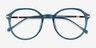 Original Iridescent Blue AcetateEyeglass Frames from EyeBuyDirect, Closed View