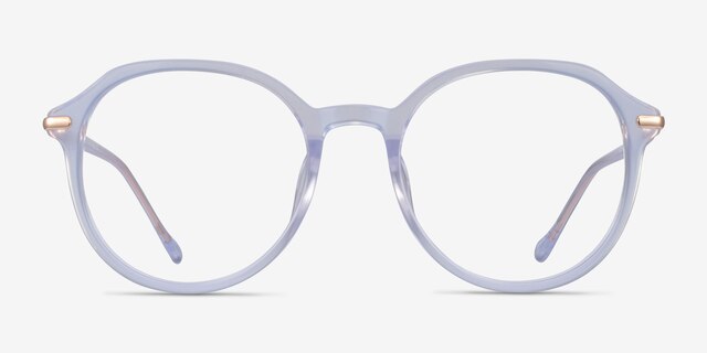 Original Iridescent Clear AcetateEyeglass Frames from EyeBuyDirect, Front View