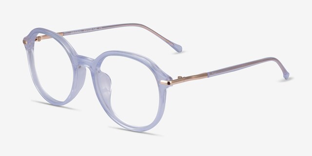 Original Iridescent Clear AcetateEyeglass Frames from EyeBuyDirect, Angle View