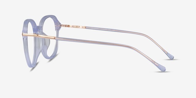 Original Iridescent Clear AcetateEyeglass Frames from EyeBuyDirect, Side View