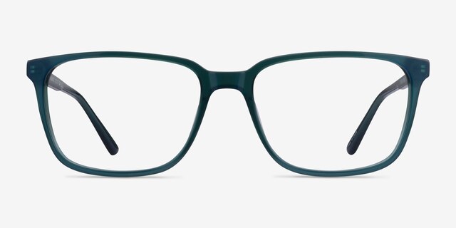 Prismatic Iridescent Green AcetateEyeglass Frames from EyeBuyDirect, Front View