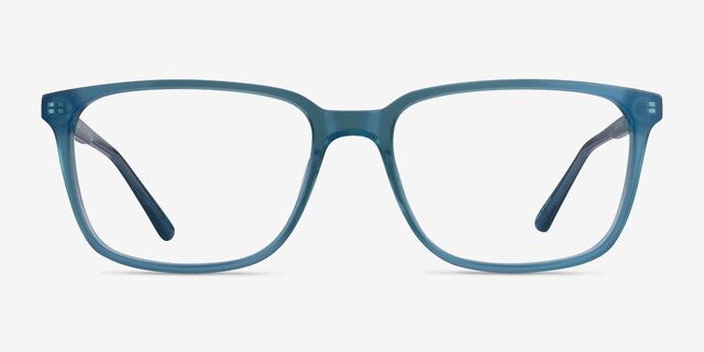 Prismatic Iridescent Blue AcetateEyeglass Frames from EyeBuyDirect, Front View