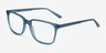 Prismatic Iridescent Blue AcetateEyeglass Frames from EyeBuyDirect, Angle View