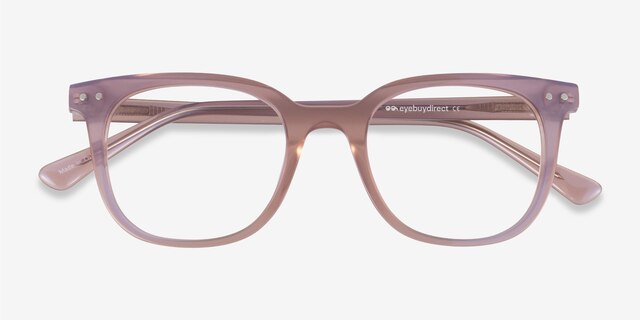 Kaleidoscope Iridescent Purple AcetateEyeglass Frames from EyeBuyDirect, Closed View