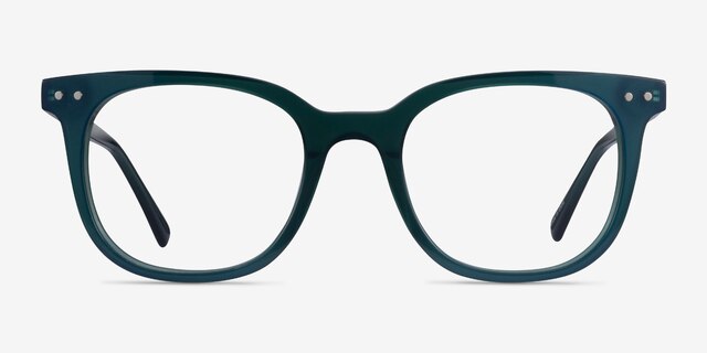 Kaleidoscope Iridescent Dark Green AcetateEyeglass Frames from EyeBuyDirect, Front View