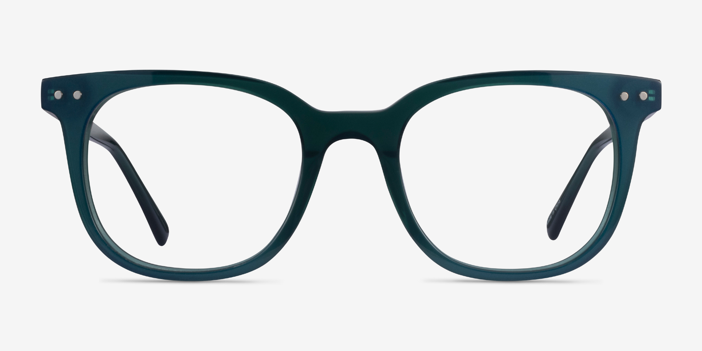 Kaleidoscope Square Iridescent Dark Green Full Rim Eyeglasses ...