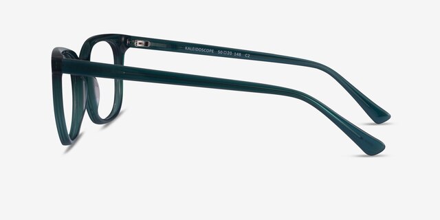 Kaleidoscope Iridescent Dark Green AcetateEyeglass Frames from EyeBuyDirect, Side View
