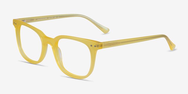 Kaleidoscope Iridescent Yellow AcetateEyeglass Frames from EyeBuyDirect, Angle View