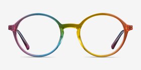 Diversity Arc-en-ciel Plastique Montures de lunettes de vue d'EyeBuyDirect, Vue de Face