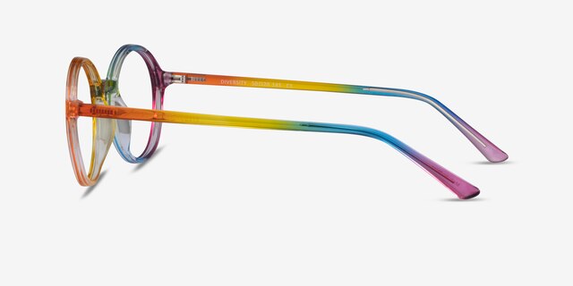 Diversity Rainbow PlasticEyeglass Frames from EyeBuyDirect, Side View