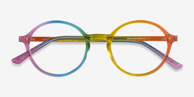 Diversity Rainbow PlasticEyeglass Frames from EyeBuyDirect, Closed View