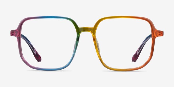 Bright Rainbow Plastic Eyeglass Frames