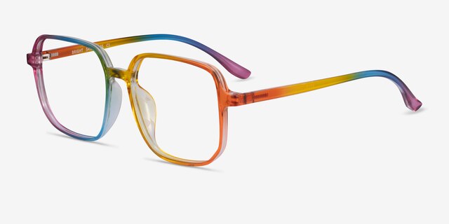 Bright Rainbow PlasticEyeglass Frames from EyeBuyDirect, Angle View