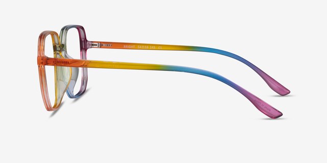 Bright Rainbow PlasticEyeglass Frames from EyeBuyDirect, Side View