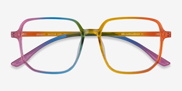 Bright Rainbow PlasticEyeglass Frames from EyeBuyDirect, Closed View