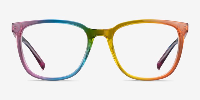 Optimist Rainbow PlasticEyeglass Frames from EyeBuyDirect, Front View