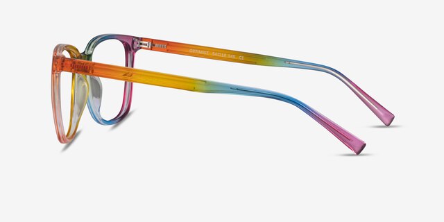 Optimist Rainbow PlasticEyeglass Frames from EyeBuyDirect, Side View
