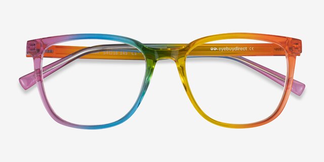 Optimist Rainbow PlasticEyeglass Frames from EyeBuyDirect, Closed View