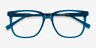 Latitude Clear Blue AcetateEyeglass Frames from EyeBuyDirect, Closed View