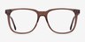 Latitude Clear Brown AcetateEyeglass Frames from EyeBuyDirect, Front View