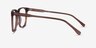 Latitude Clear Brown AcetateEyeglass Frames from EyeBuyDirect, Side View